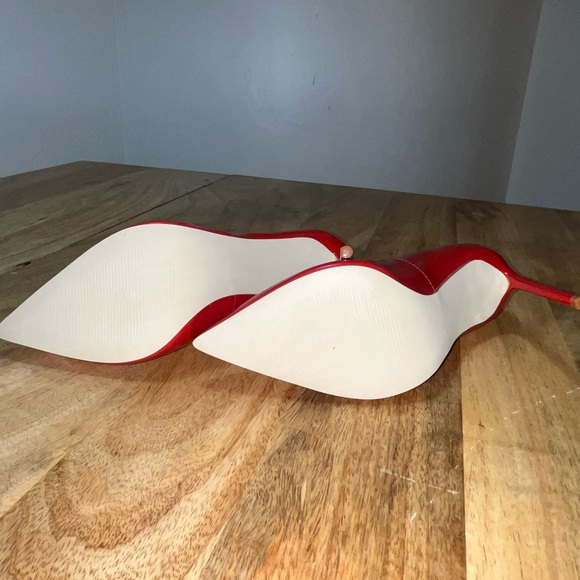 Steve Madden Vala Pointed Toe Pump Patent Leather Red NWOT New - Picture 3 of 6